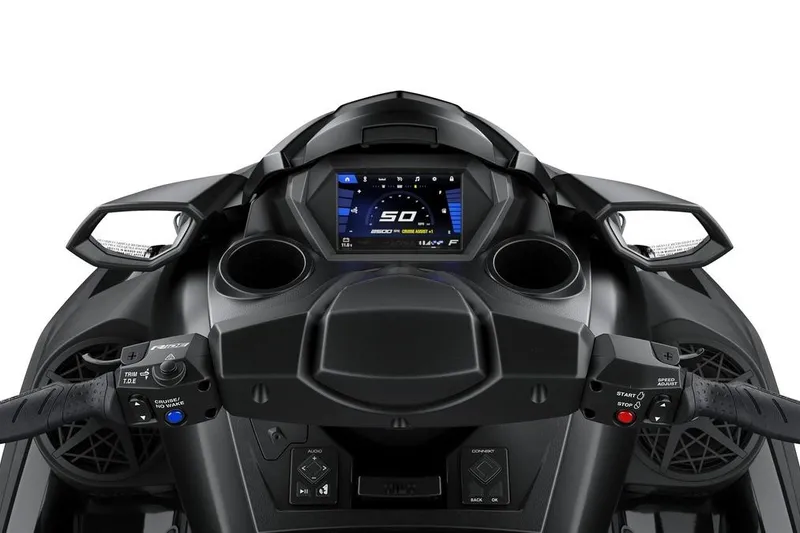 Slide: The Image of 2026 Yamaha WaveRunner FX Limited SVHO, sleek black design, showcased indoors. - 6