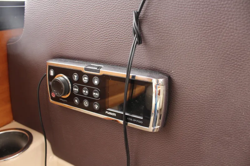 Slide: The Image of Fusion MS-IP700 stereo system in 2013 Cutwater 28 LE boat interior. - 29
