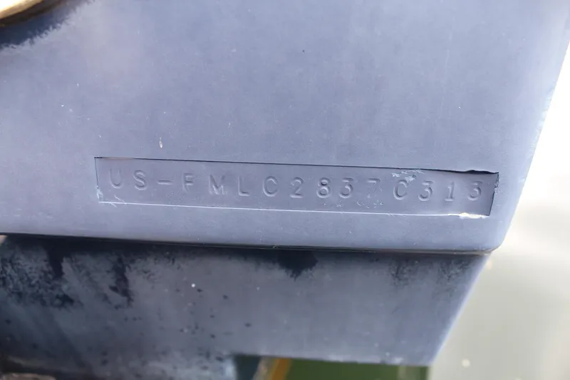 Slide: The Image of Hull identification number on a 2013 Cutwater 28 LE boat. - 46