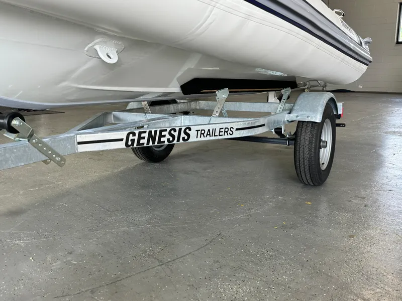 Slide: The Image of 2024 Highfield Classic 380 Grand Tour on Genesis trailer in showroom. - 20