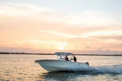 The Image of 2026 Sea Hunt Gamefish 25 boat cruising at sunset on open water. - 1
