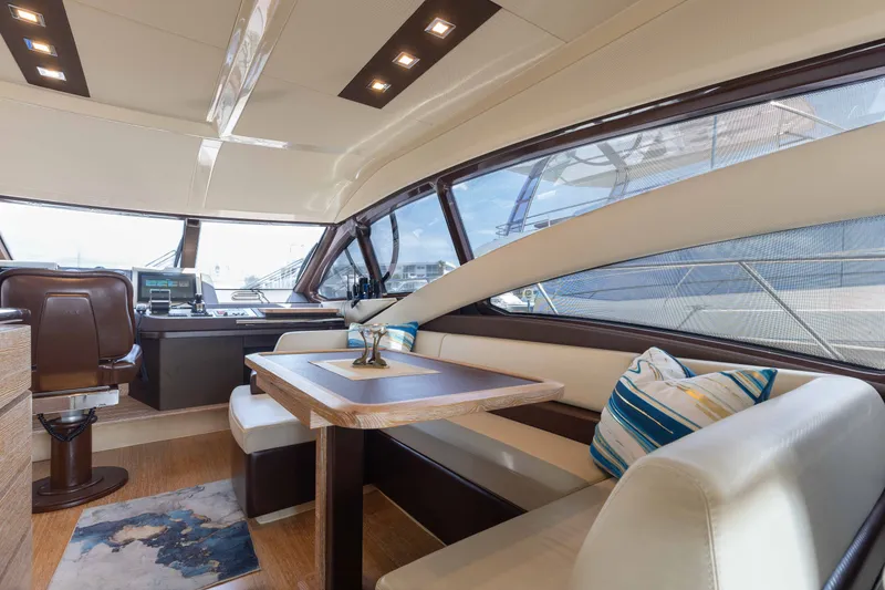 Slide: The Image of Luxurious interior of 2014 Azimut 60 Flybridge yacht with elegant seating and modern design. - 26