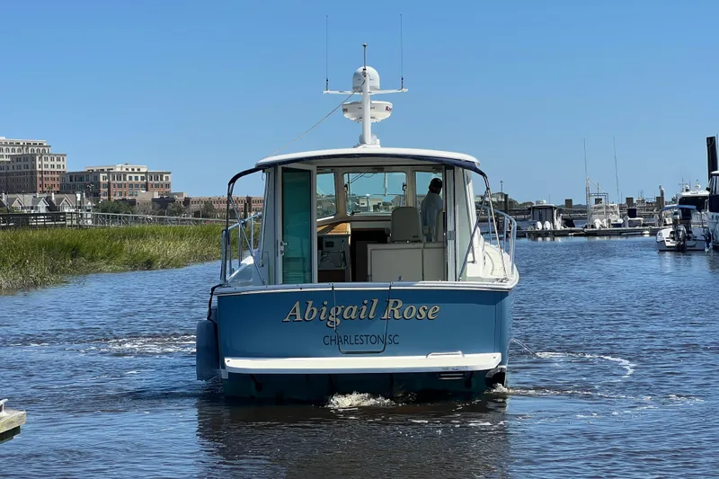 Slide: The Image of 2016 Back Cove 37 boat "Abigail Rose" cruising in Charleston, SC marina. - 7