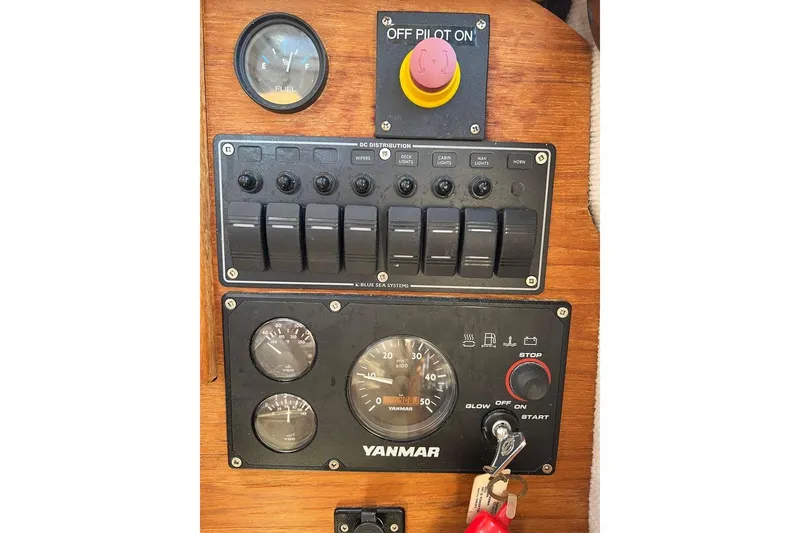 Slide: The Image of Control panel of a 2007 Ranger Tugs R-25 boat with Yanmar engine gauges. - 8