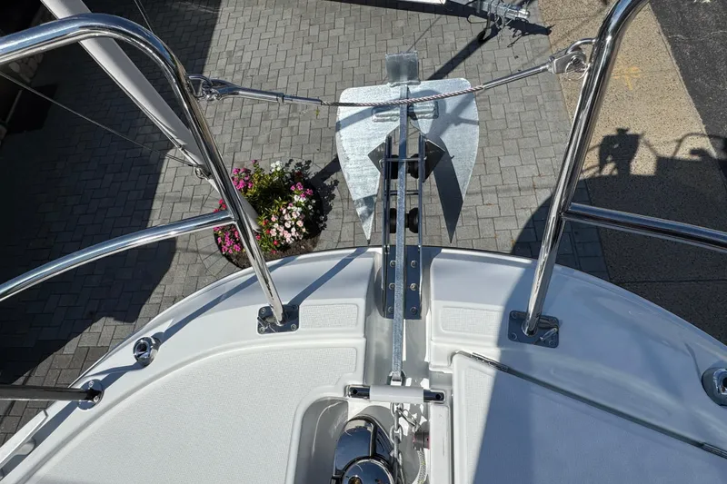 Slide: The Image of Bow view of 2026 Jeanneau NC 895 Series 2 with anchor and railing. - 38