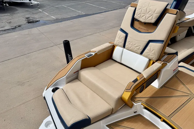 Slide: The Image of 2025 Nautique Super Air Nautique G25 Paragon luxury seating with elegant design. - 15