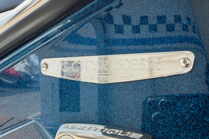 Slide: The Image of 2025 Nautique Super Air Nautique G25 Paragon hull identification number plate. - 44
