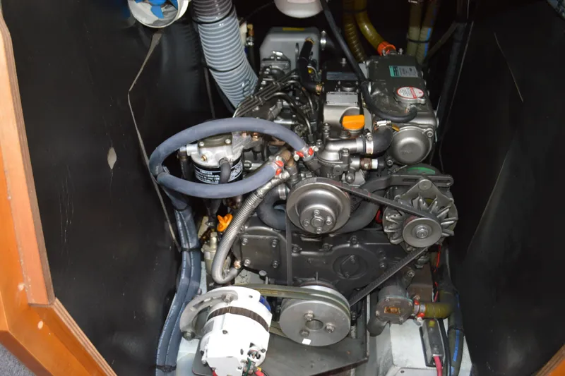 Slide: The Image of Engine compartment of a 2008 Jeanneau Sun Odyssey 45 DS sailboat. - 85