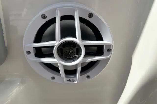 Slide: The Image of Close-up of a speaker on a 2026 Chaparral 21 SSi boat. - 30