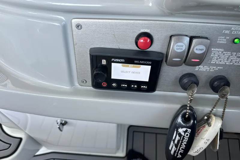 Slide: The Image of Close-up of RPM gauges on a 2007 Formula 400 Super Sport boat dashboard. - 20