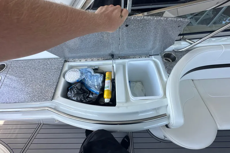 Slide: The Image of Control panel of a 2007 Formula 400 Super Sport with Lewmar chain counter. - 24