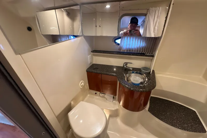 Slide: The Image of Luxurious interior of a 2007 Formula 400 Super Sport yacht with plush seating and elegant design. - 48