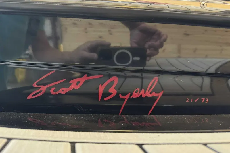 Slide: The Image of 2009 Nautique Super Air Nautique 210 Byerly, limited edition signature detail. - 18