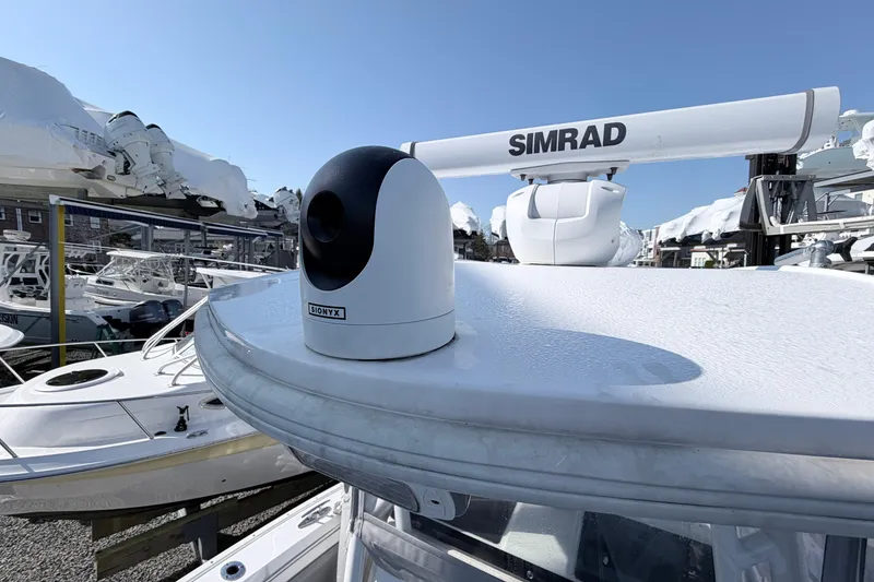 Slide: The Image of 2024 Cape Horn 34 XS boat with SIONYX camera and Simrad radar on deck. - 20