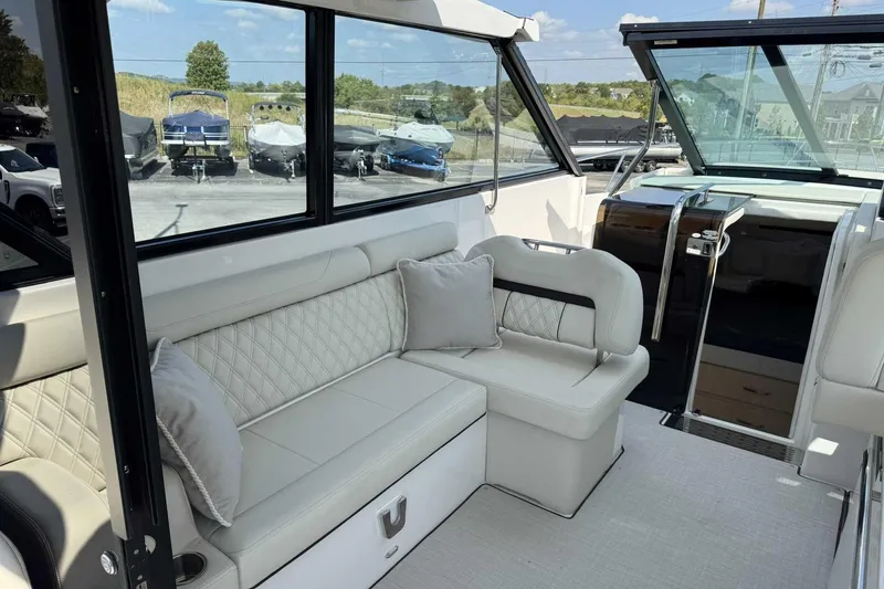 Slide: The Image of Luxurious interior of 2026 Regal 36 Grande Coupe with plush seating and modern design. - 14