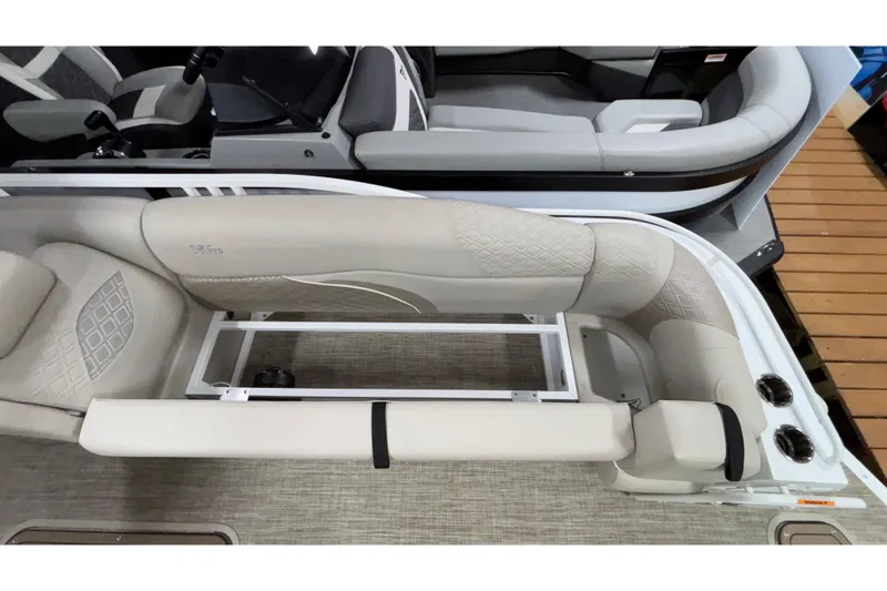 Slide: The Image of Luxurious seating on 2026 JC Sporttoon 26TT boat with elegant upholstery and modern design. - 32