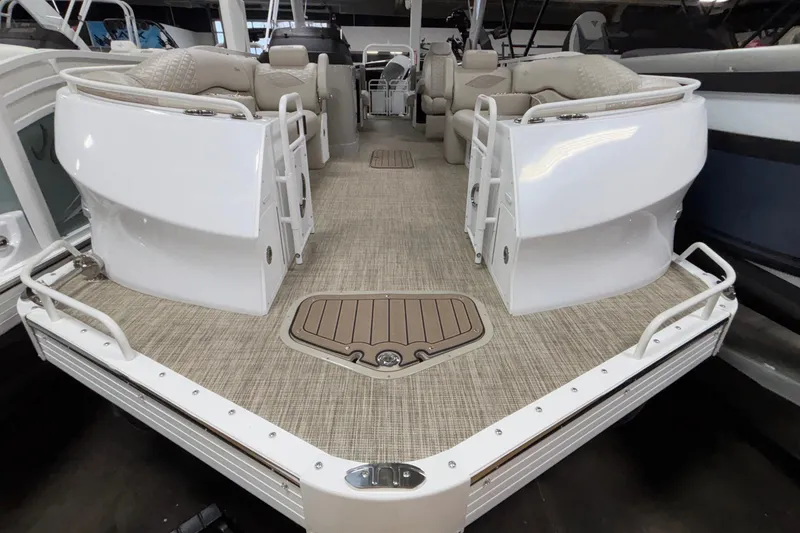 Slide: The Image of 2026 JC Sporttoon 26TT pontoon boat interior with spacious seating and modern design. - 40