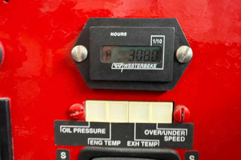 Slide: The Image of Close-up of a Westerbeke hour meter on a 2008 Sumerset Luxury HouseBoat. - 96