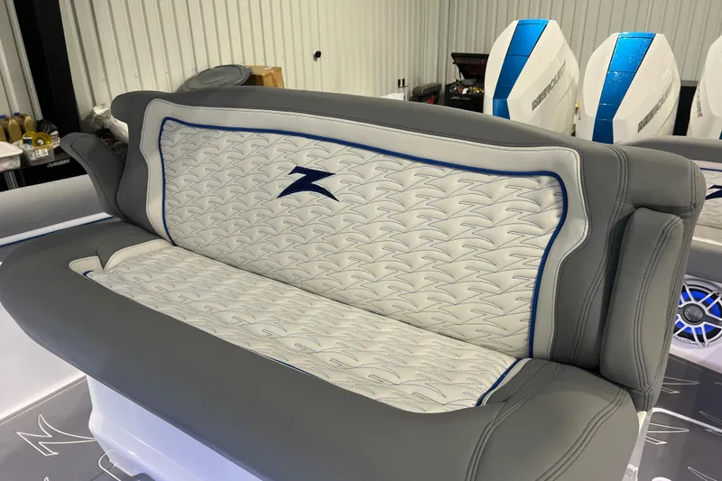 Slide: The Image of Interior of 2024 Donzi 39 VRZ boat at Freeman Marine dealership. - 51