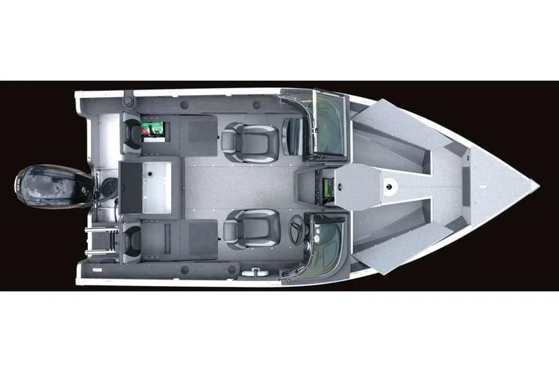 Slide: The Image of Manufacturer Provided Image: Top view of a 2021 Lund 1675 Adventure Sport fishing boat. - 13