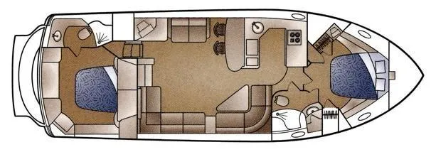 Slide: The Image of Engine room of a 2005 Carver 466 Motor Yacht, showcasing detailed mechanical components. - 24