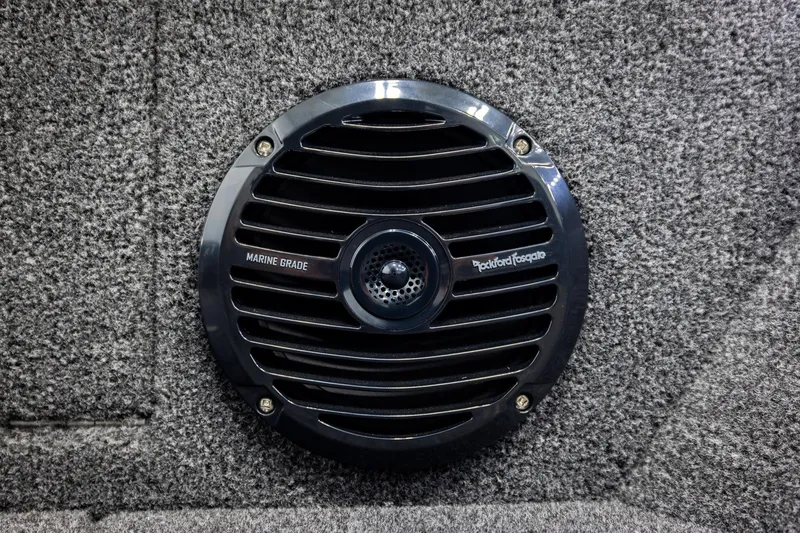 Slide: The Image of Marine-grade speaker in 2026 Lund 2075 Impact XS boat interior. - 44