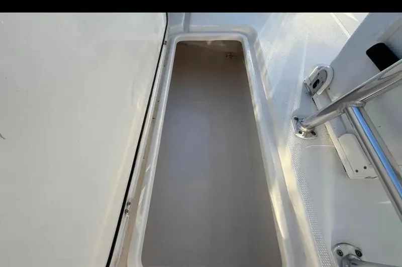 Slide: The Image of Storage compartment on 2023 Falcon Boats F22, featuring sleek design and durable materials. - 29
