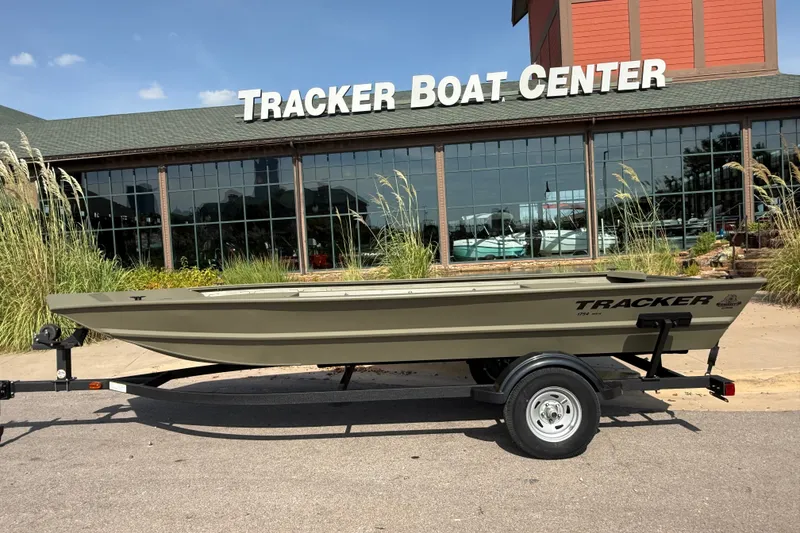 The Image of 2026 Tracker Grizzly 1754 Utility boat on trailer at Tracker Boat Center. - 0