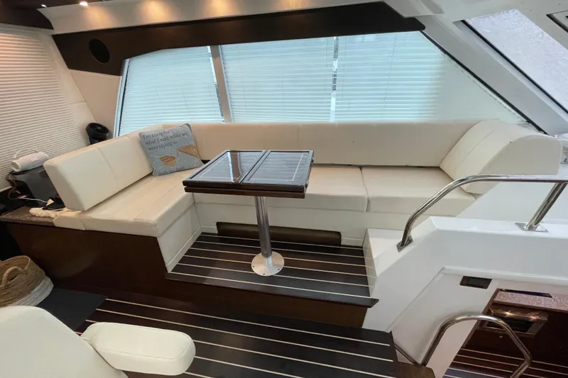Slide: The Image of Luxurious interior of 2012 Cruisers Yachts 48 Cantius with elegant seating and modern design. - 28