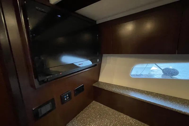 Slide: The Image of Luxurious bathroom interior of 2012 Cruisers Yachts 48 Cantius with modern sink and cabinetry. - 53