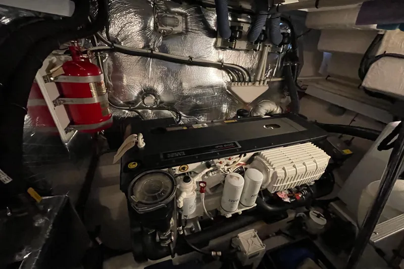 Slide: The Image of Luxurious bathroom in 2012 Cruisers Yachts 48 Cantius with modern fixtures and elegant design. - 59