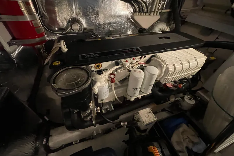 Slide: The Image of Engine room of 2012 Cruisers Yachts 48 Cantius with Volvo Penta IPS 600 engine. - 67