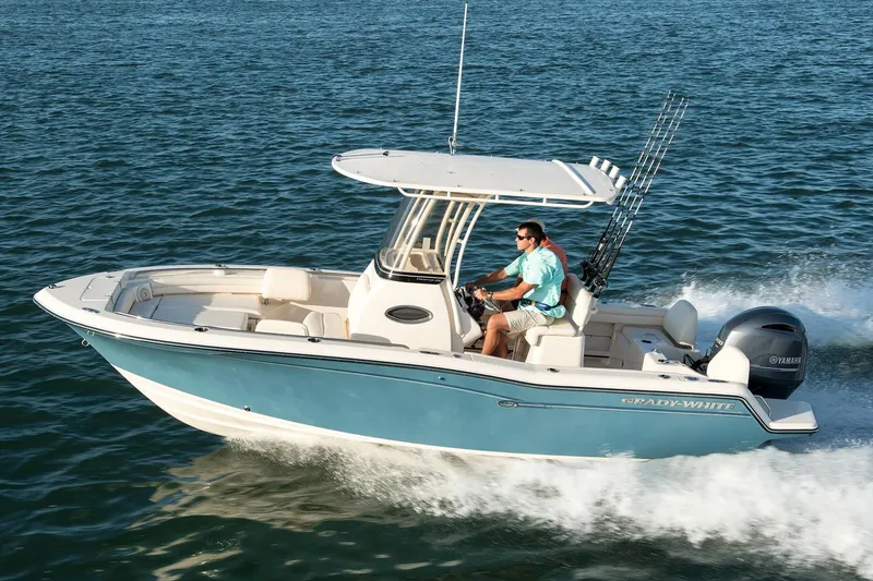 Slide: The Image of 2024 Grady-White Fisherman 216 dashboard displaying trip data and fuel usage. - 15