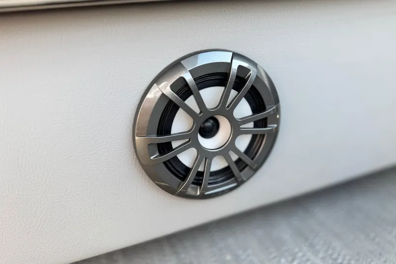 Slide: The Image of Close-up of a speaker on a 2022 Godfrey SWEETWATER 2086 boat. - 17