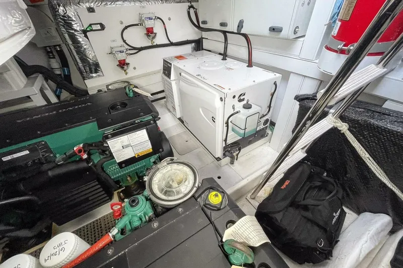 Slide: The Image of Engine room of 2022 Princess V50 yacht with generator and equipment. - 30