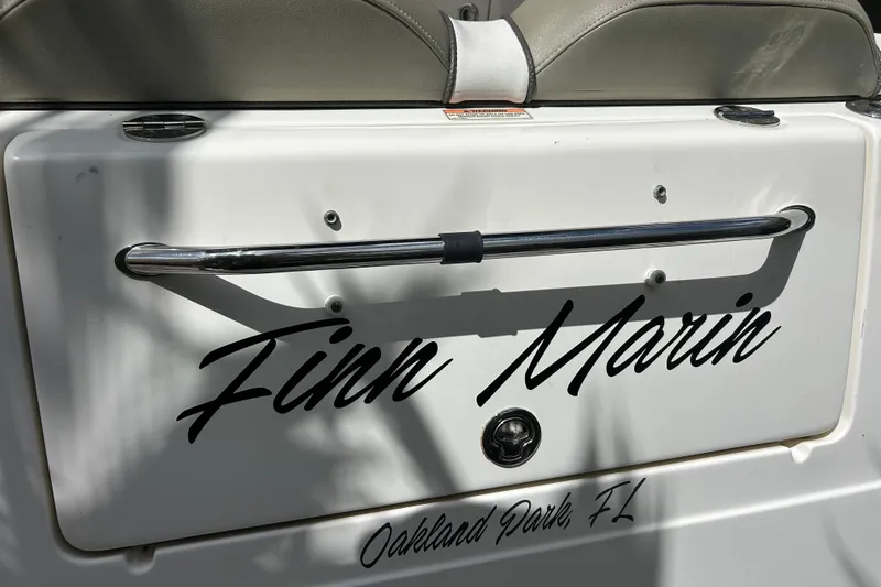 Slide: The Image of 2007 Sea Ray 240 Sundancer boat with "Finn Marin" text, Oakland Park, FL. - 45