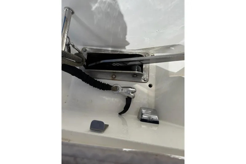 Slide: The Image of Close-up of a 2012 Leopard 47 PC Owners' Version boat component. - 57