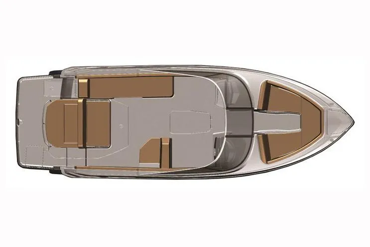 Slide: The Image of 2018 Monterey 258 Super Sport boat interior with seating, windshield, and water view. - 11