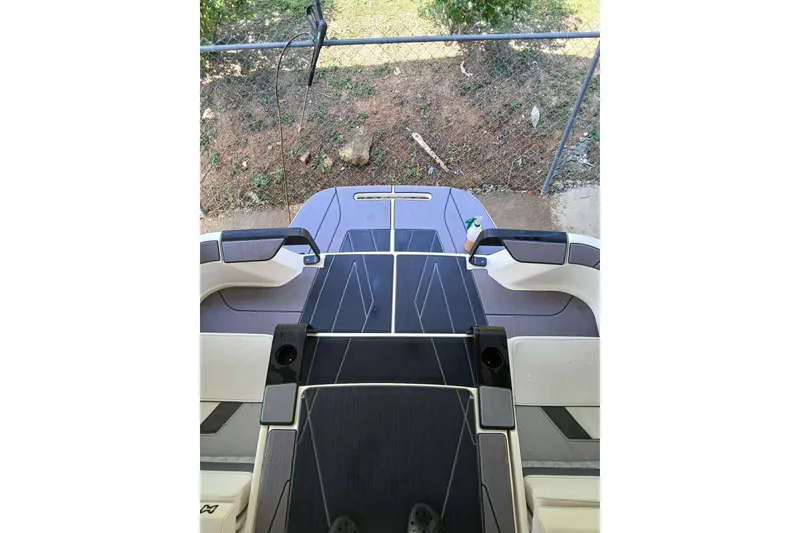 Slide: The Image of 2023 Heyday H22 boat interior, featuring sleek seating and modern design elements. - 11