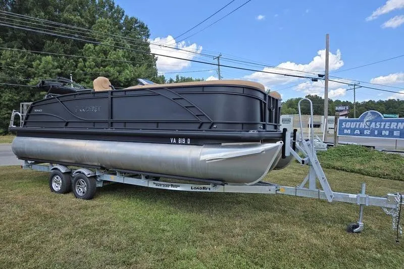 The Image of 2025 Godfrey Monaco 235 DFL pontoon boat on trailer at Southeastern Marine. - 0