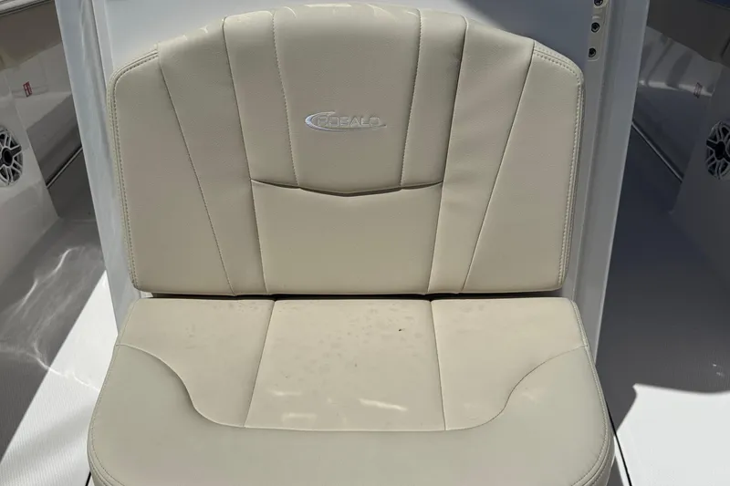 Slide: The Image of Beige seat on 2026 Robalo R232 Explorer boat interior. - 14