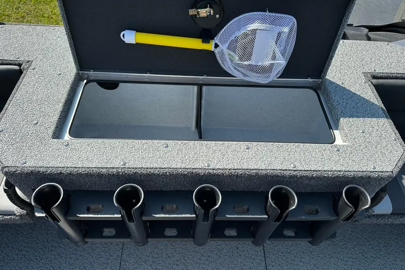 Slide: The Image of 2026 Lund 1875 Fisherman boat with rod holders and storage compartment. - 34