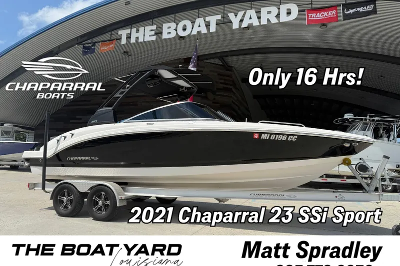 The Image of 2021 Chaparral 230 SSi boat on trailer at The Boat Yard, only 16 hours used. - 1