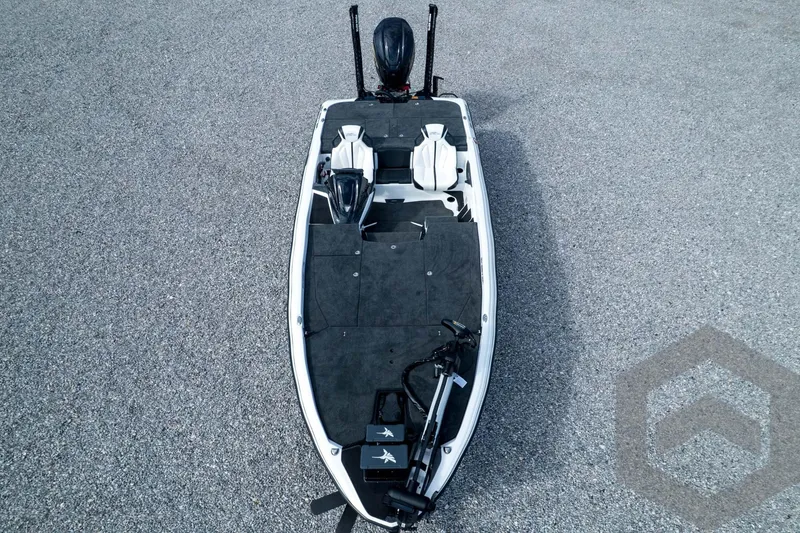 Slide: The Image of 2026 Skeeter ZXE21 fishing boat, aerial view on gravel surface. - 83