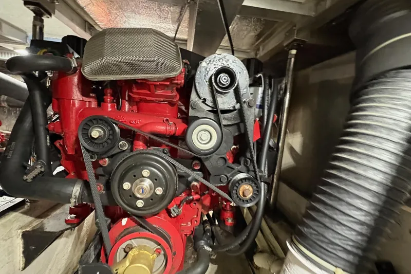 Slide: The Image of Electrical system inside 2003 Carver 396 Motor Yacht engine room with ProNautic charger. - 56