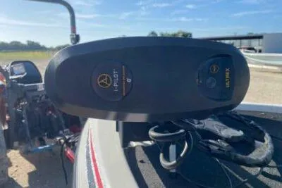 Slide: The Image of 2012 Skeeter FX20 boat with i-Pilot trolling motor, outdoor setting. - 10