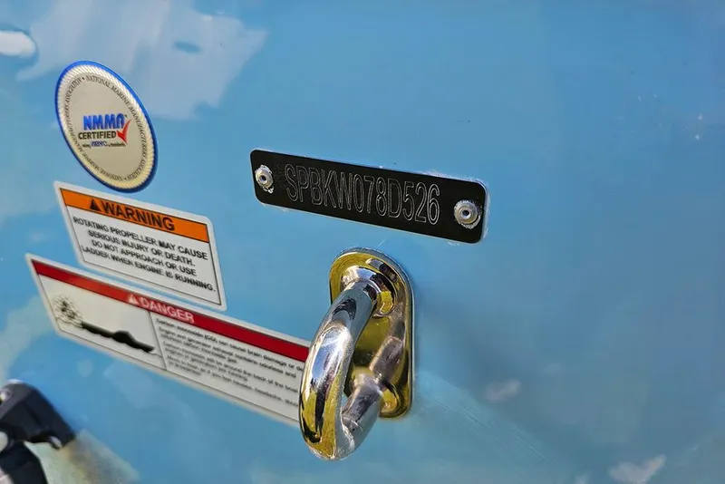 Slide: The Image of 2025 Sea Pro 242 Center Console boat with NMMA certification and safety warnings. - 37