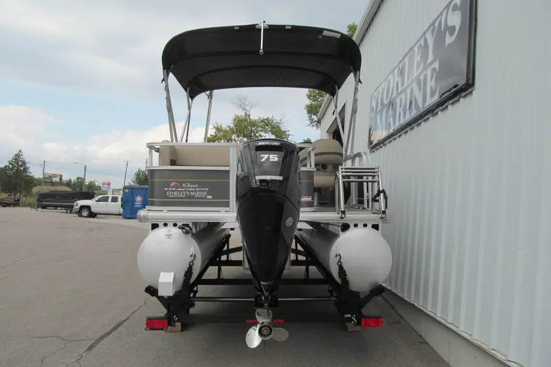Slide: The Image of 2023 Sun Tracker Party Barge 18 DLX pontoon boat at Stokley's Marine. - 4