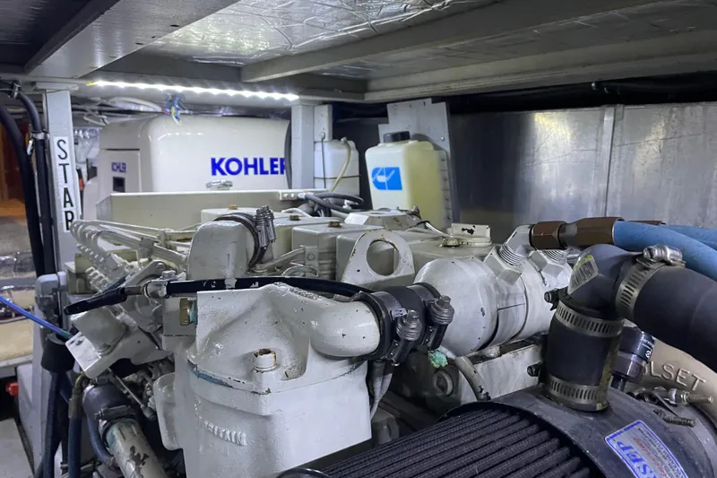 Slide: The Image of Engine room of 1988 Tollycraft 40 Sundeck Motor Yacht with Kohler generator. - 50