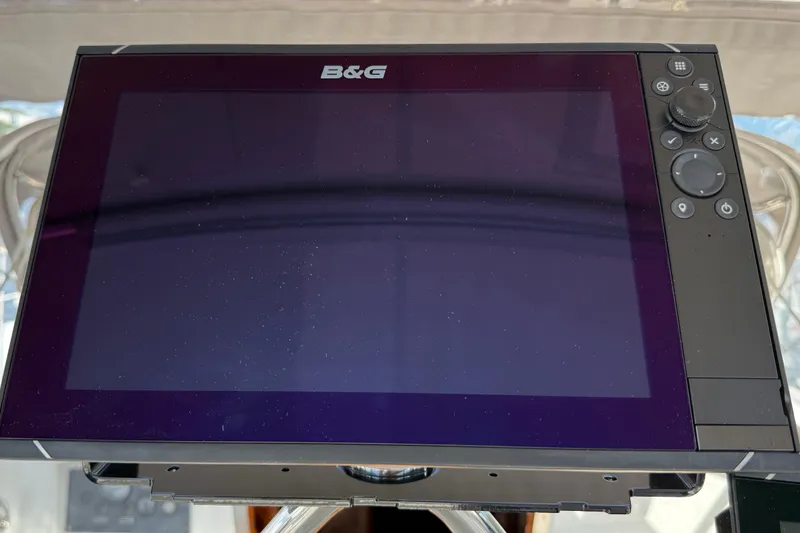 Slide: The Image of B&G marine navigation display on 1984 Tayana 55 yacht. - 28